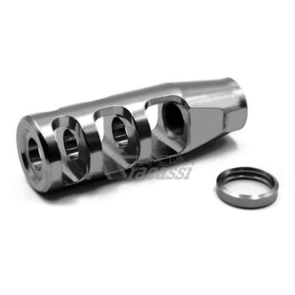 9MM Compensatore 3 Camere in Acciaio 1/2"x36
