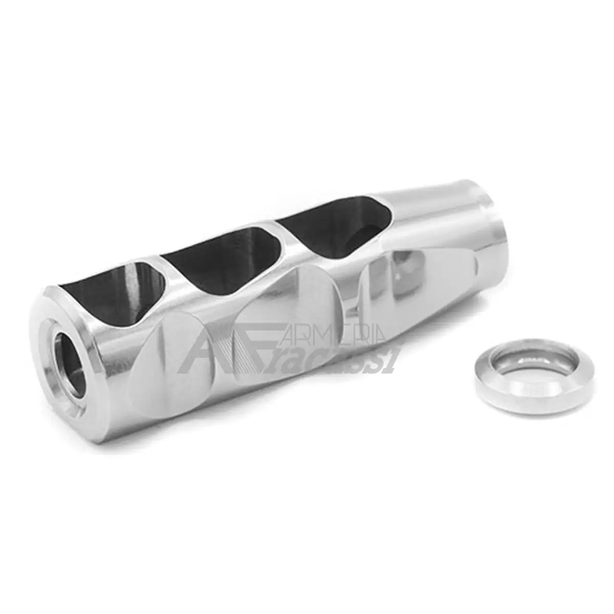 JPTREV-236S JP Vertical Port Compensator 1/2-36 TPI .750 OD .406 Exit (9mm) Polished Stainless - immagine 1